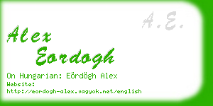 alex eordogh business card