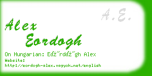 alex eordogh business card